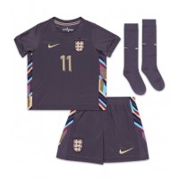 Anglicko Phil Foden #11 Vonkajší Detský futbalový dres ME 2024 Krátky Rukáv (+ trenírky)